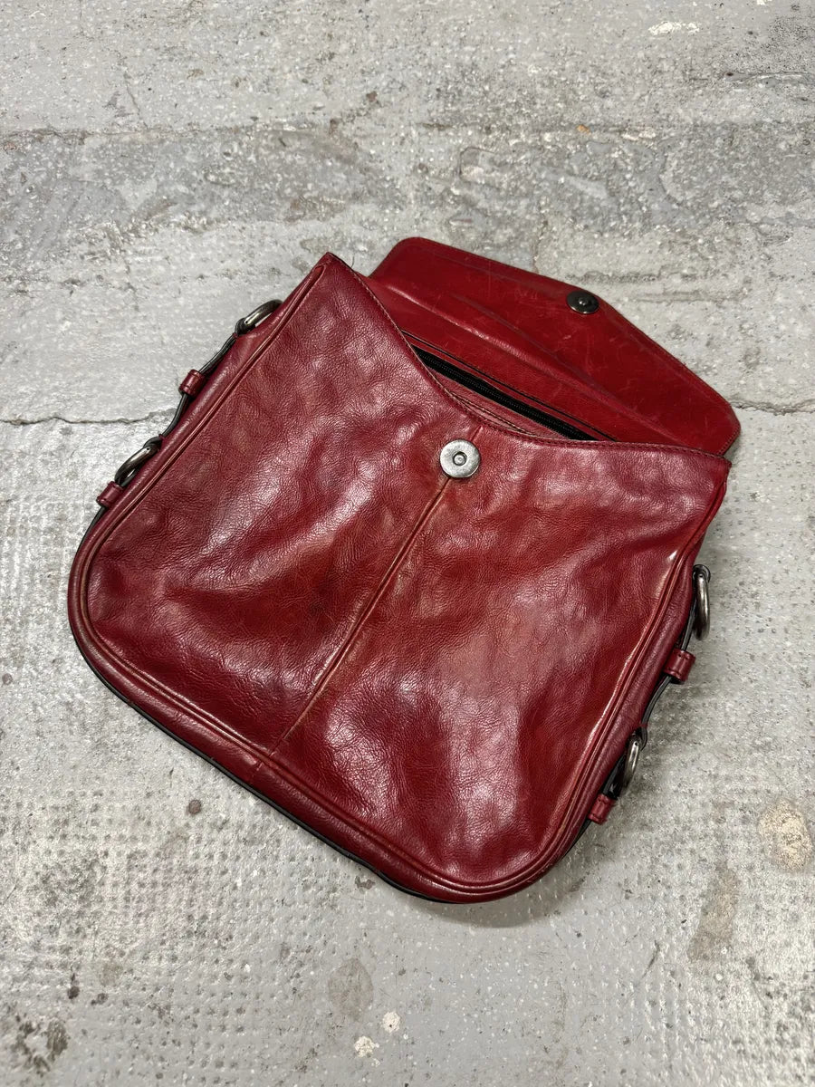 FW2002 Yves Saint Laurent Crossbody Red Leather Bag (OS) kysBRvl 7