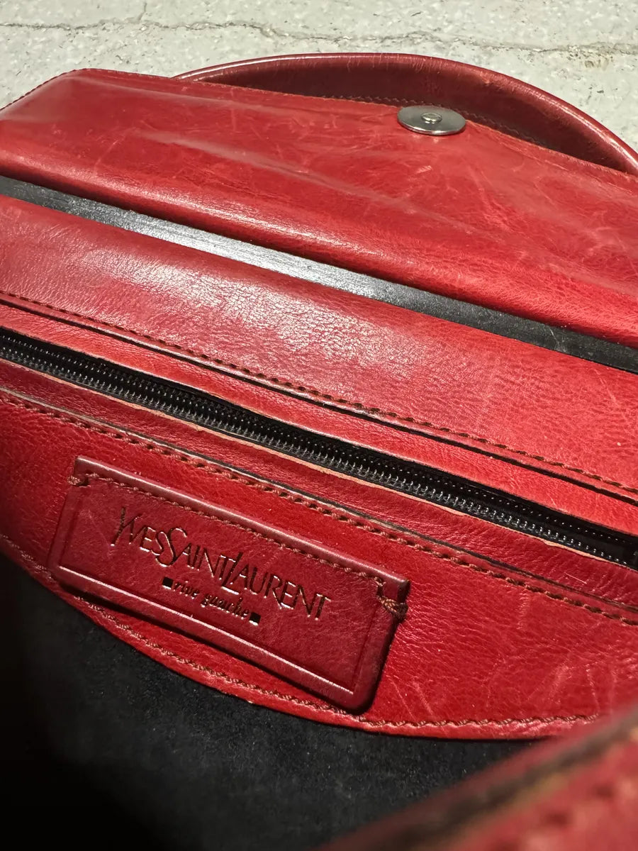 FW2002 Yves Saint Laurent Crossbody Red Leather Bag (OS) kysBRvl 8