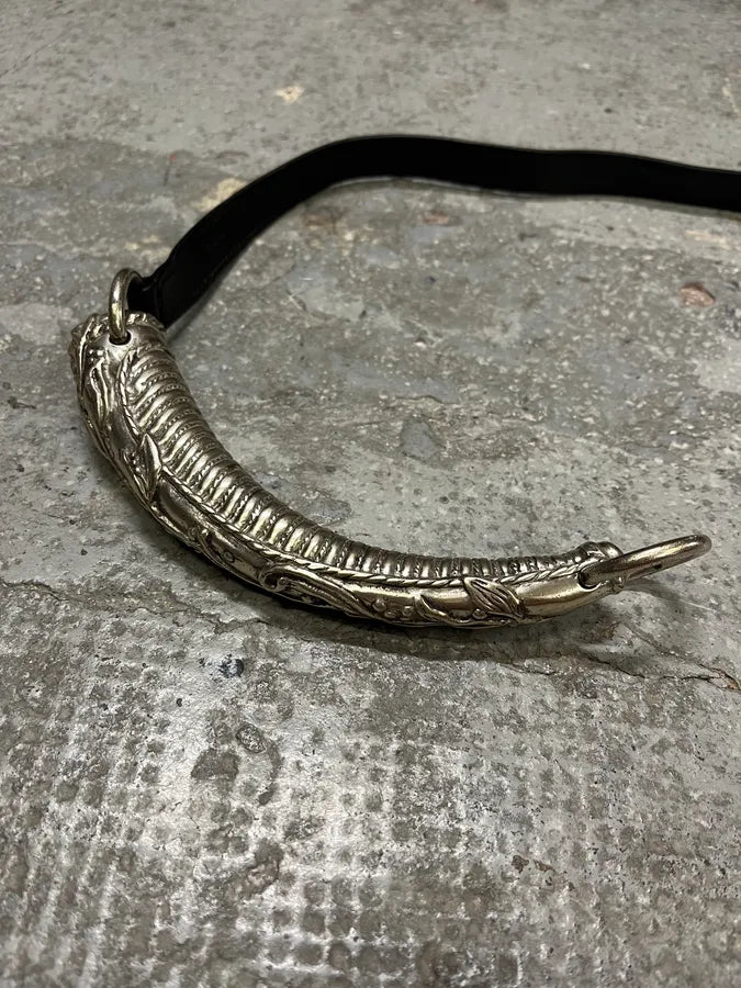 FW2002 Yves Saint Laurent Tom Ford Metal Horn Handle Belt tSLHNBI 4