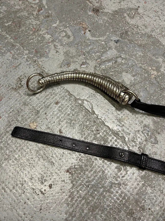 FW2002 Yves Saint Laurent Tom Ford Metal Horn Handle Belt tSLHNBI 7