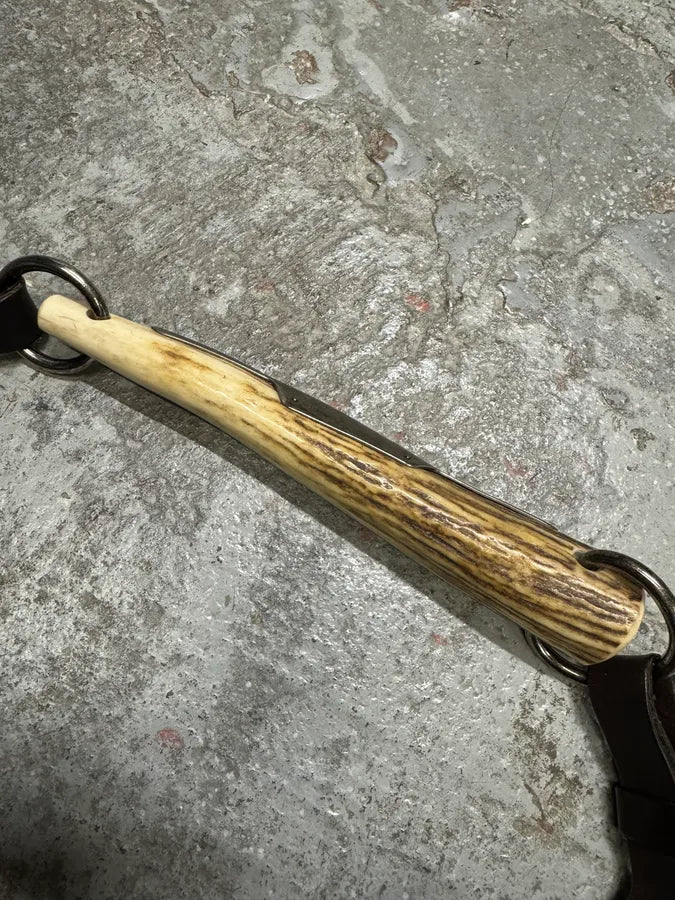 FW2002 Yves Saint Laurent Tom Ford Mombasa Organic Metal Horn Handle Brown Canva Bag DyfWjsT 4