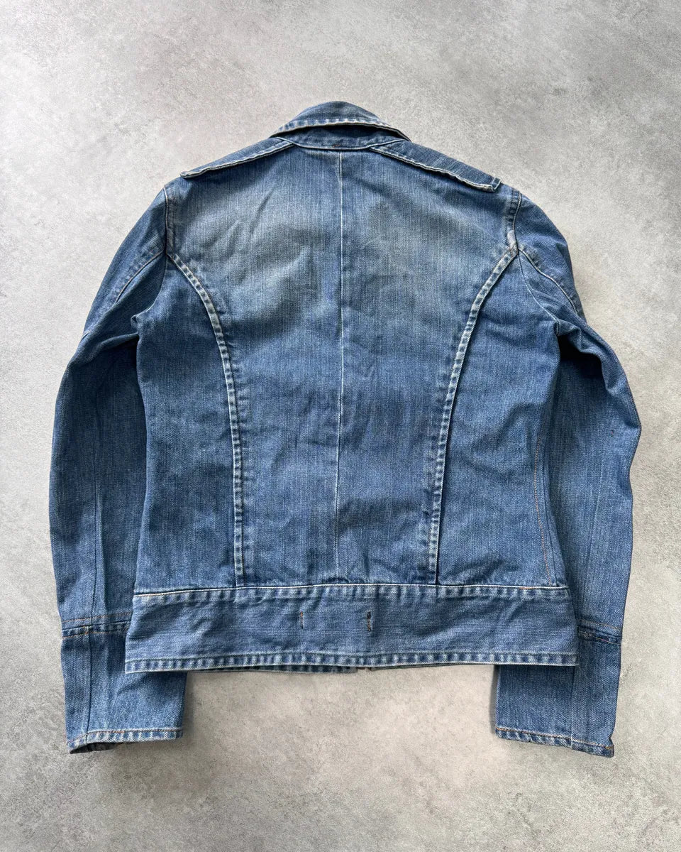 FW2003 Cavalli Minimalist Armor Denim Jacket giruHvF 1