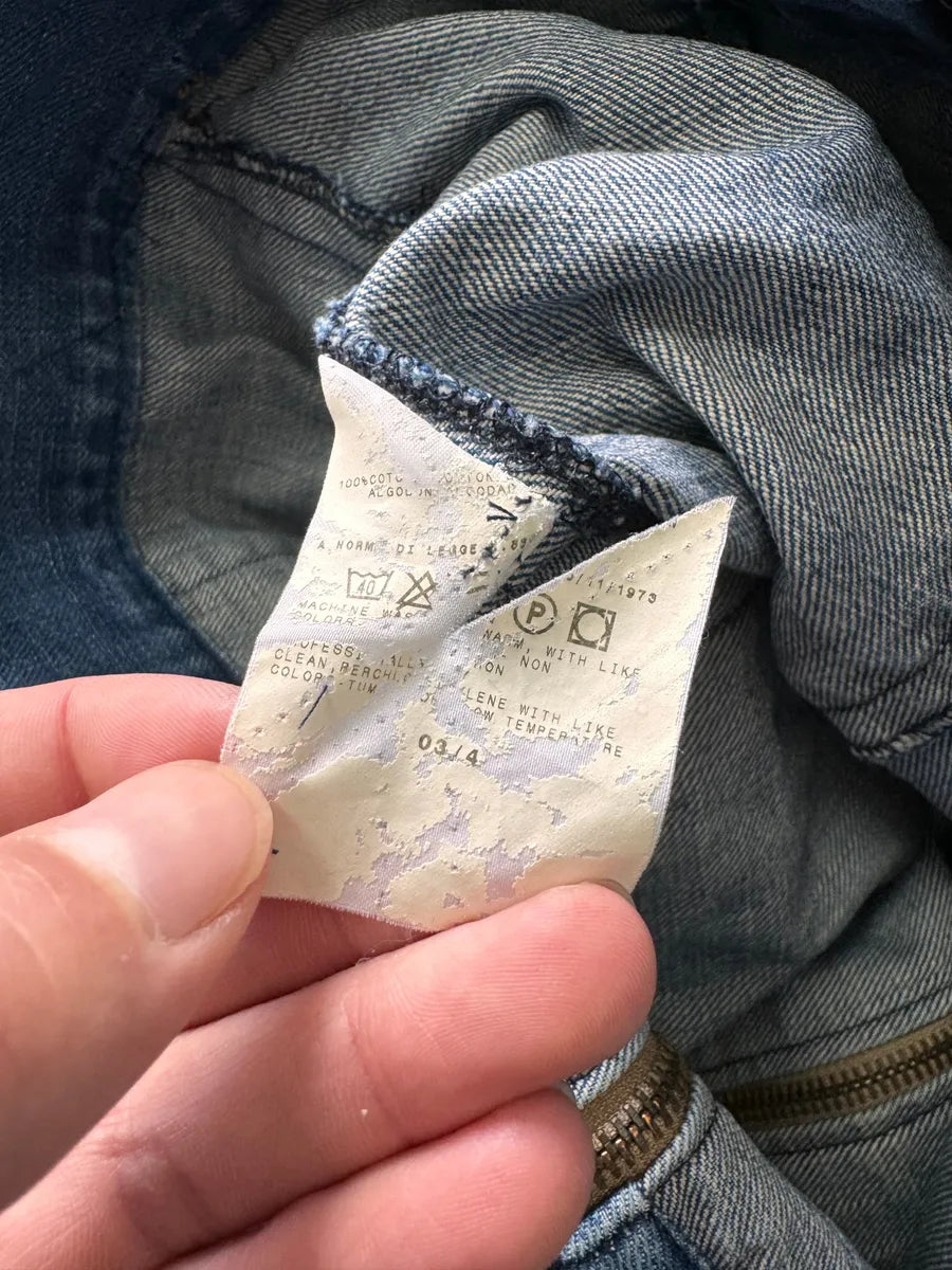 FW2003 Cavalli Minimalist Armor Denim Jacket giruHvF 4