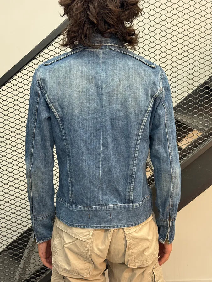 FW2003 Cavalli Minimalist Armor Denim Jacket giruHvF 2