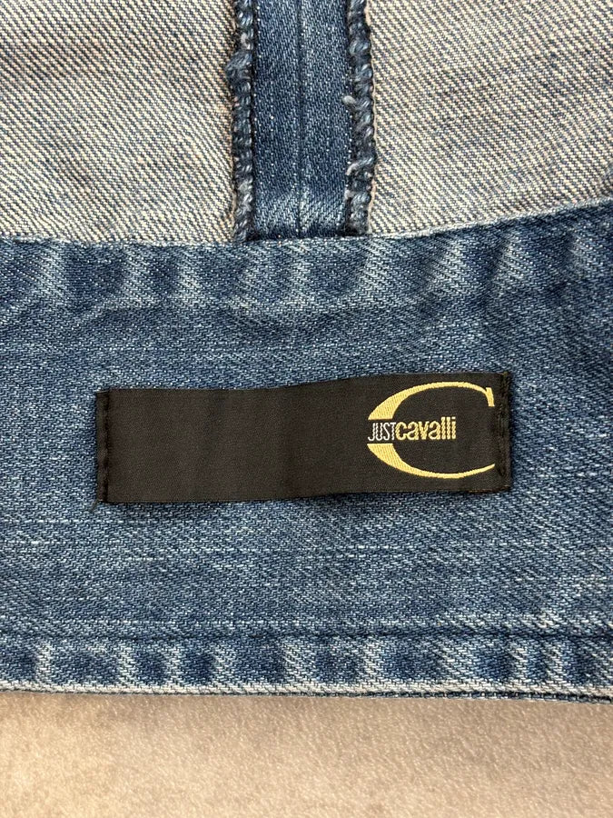 FW2003 Cavalli Minimalist Armor Denim Jacket giruHvF 9