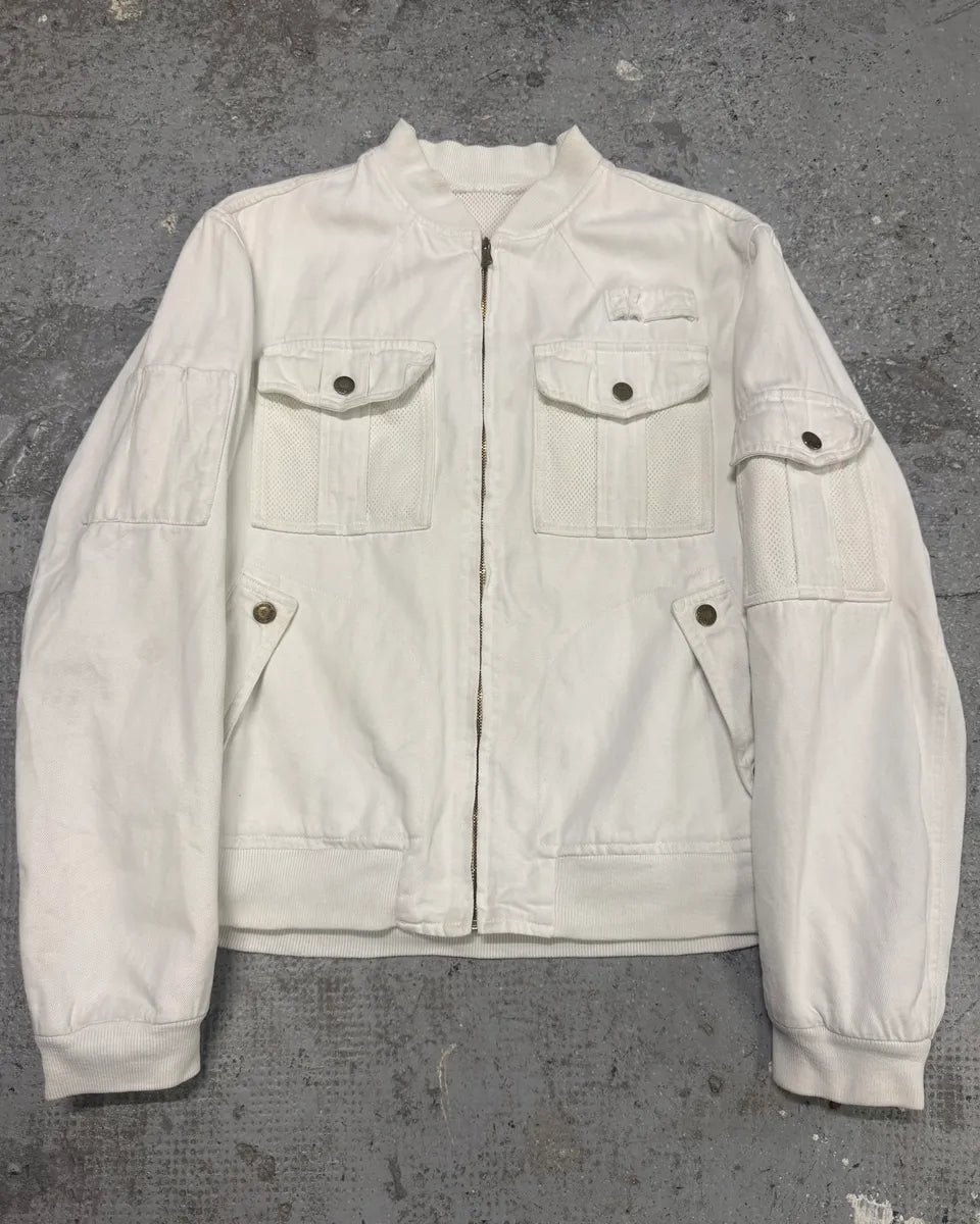 FW2003 Dolce & Gabbana Combat White Bomber Jacket (M) uJwOIku 0