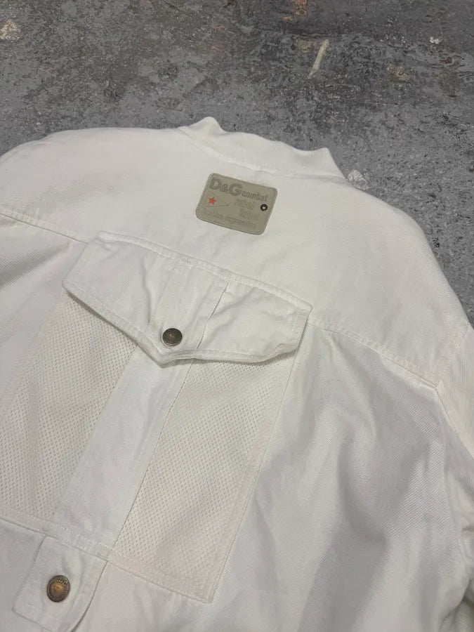 FW2003 Dolce & Gabbana Combat White Bomber Jacket (M) uJwOIku 11