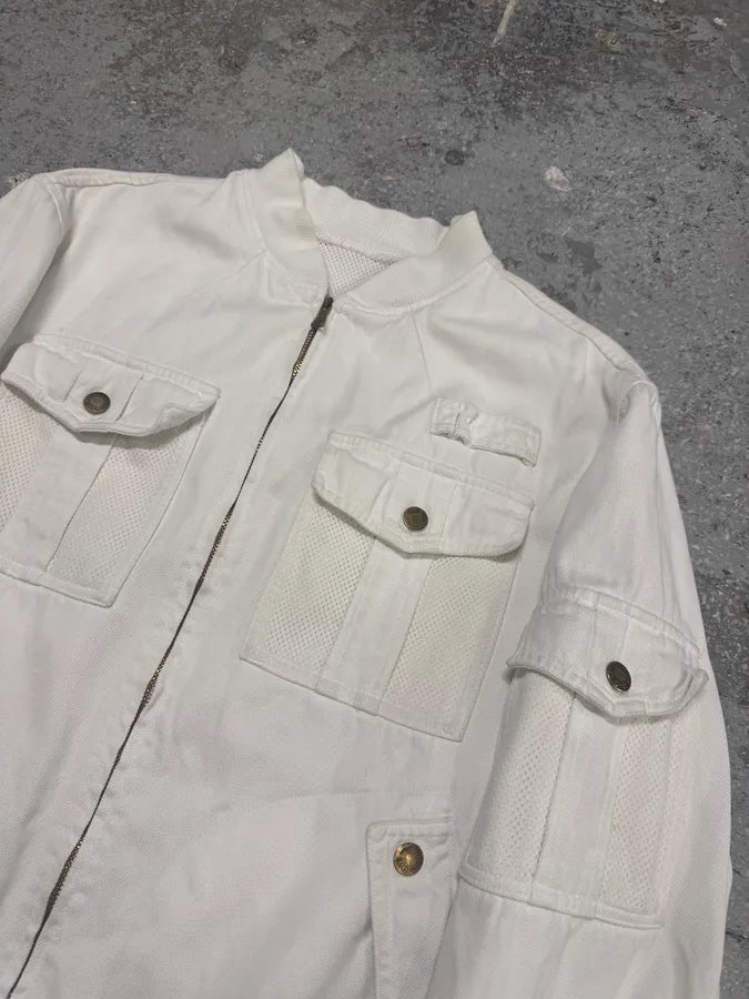 FW2003 Dolce & Gabbana Combat White Bomber Jacket (M) uJwOIku 5