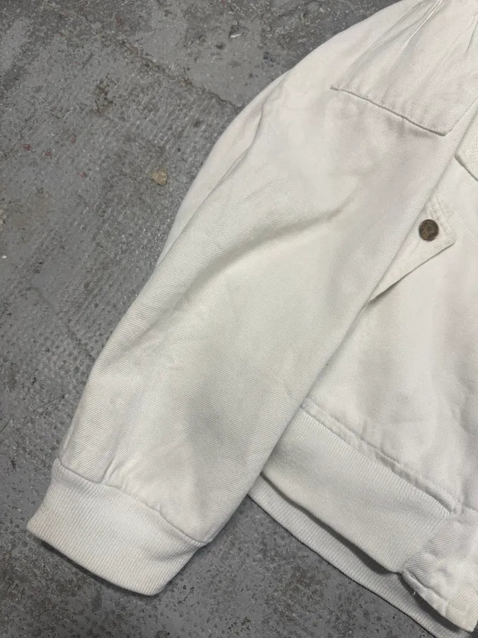 FW2003 Dolce & Gabbana Combat White Bomber Jacket (M) uJwOIku 6