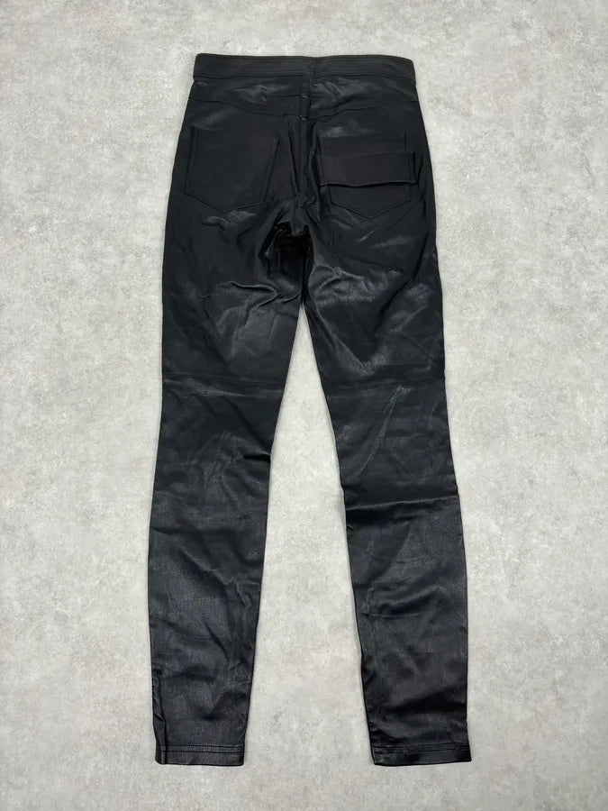 2010s Givenchy Black Leather Multi-Zip Skinny Pants QxueuRX 6