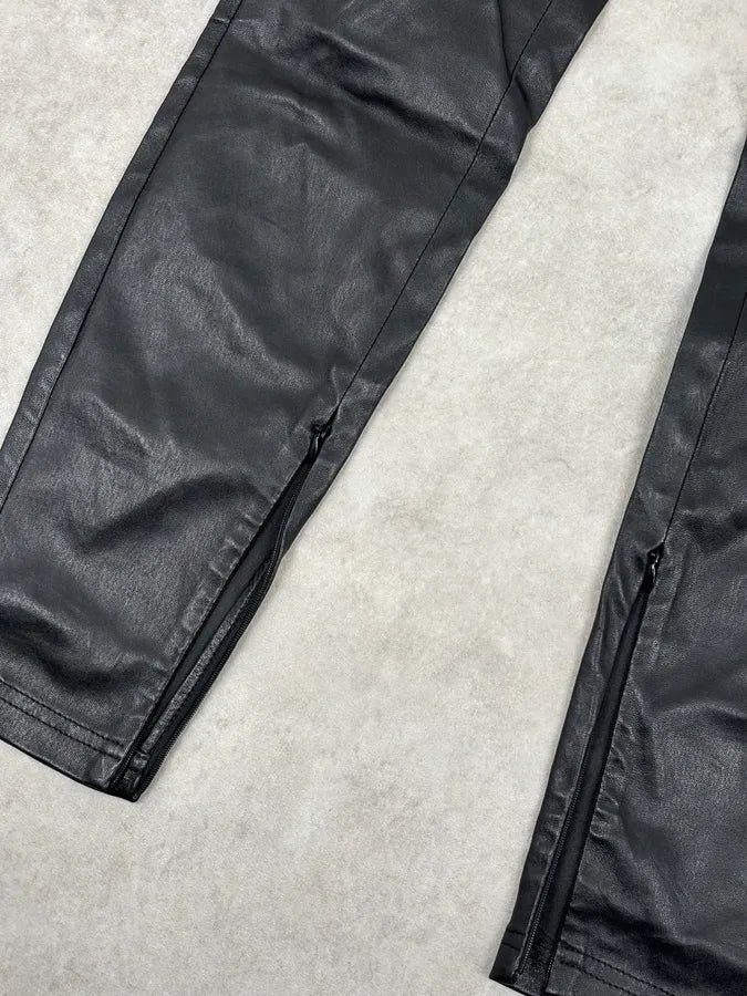 2010s Givenchy Black Leather Multi-Zip Skinny Pants QxueuRX 9