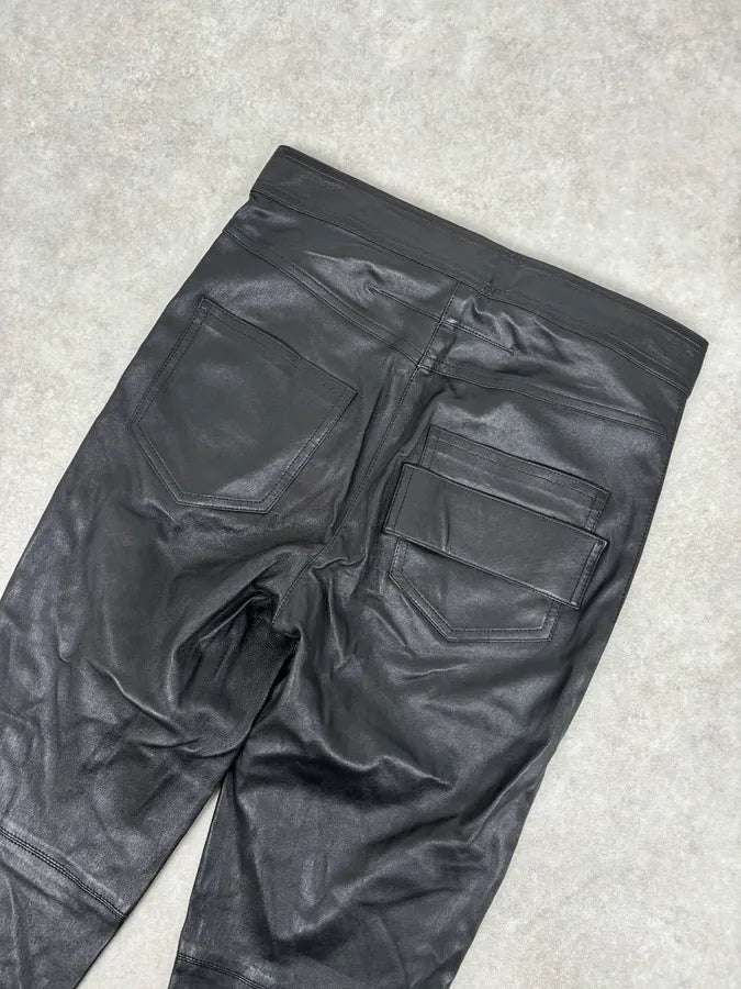 2010s Givenchy Black Leather Multi-Zip Skinny Pants QxueuRX 7