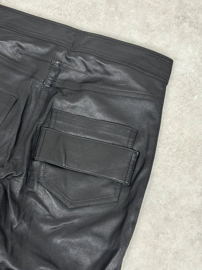 2010s Givenchy Black Leather Multi-Zip Skinny Pants QxueuRX 8