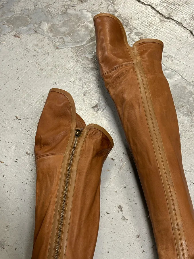 FW2003 Gucci Brown Leather Ankle Heels Boots by Tom Ford mfvYCCq 13