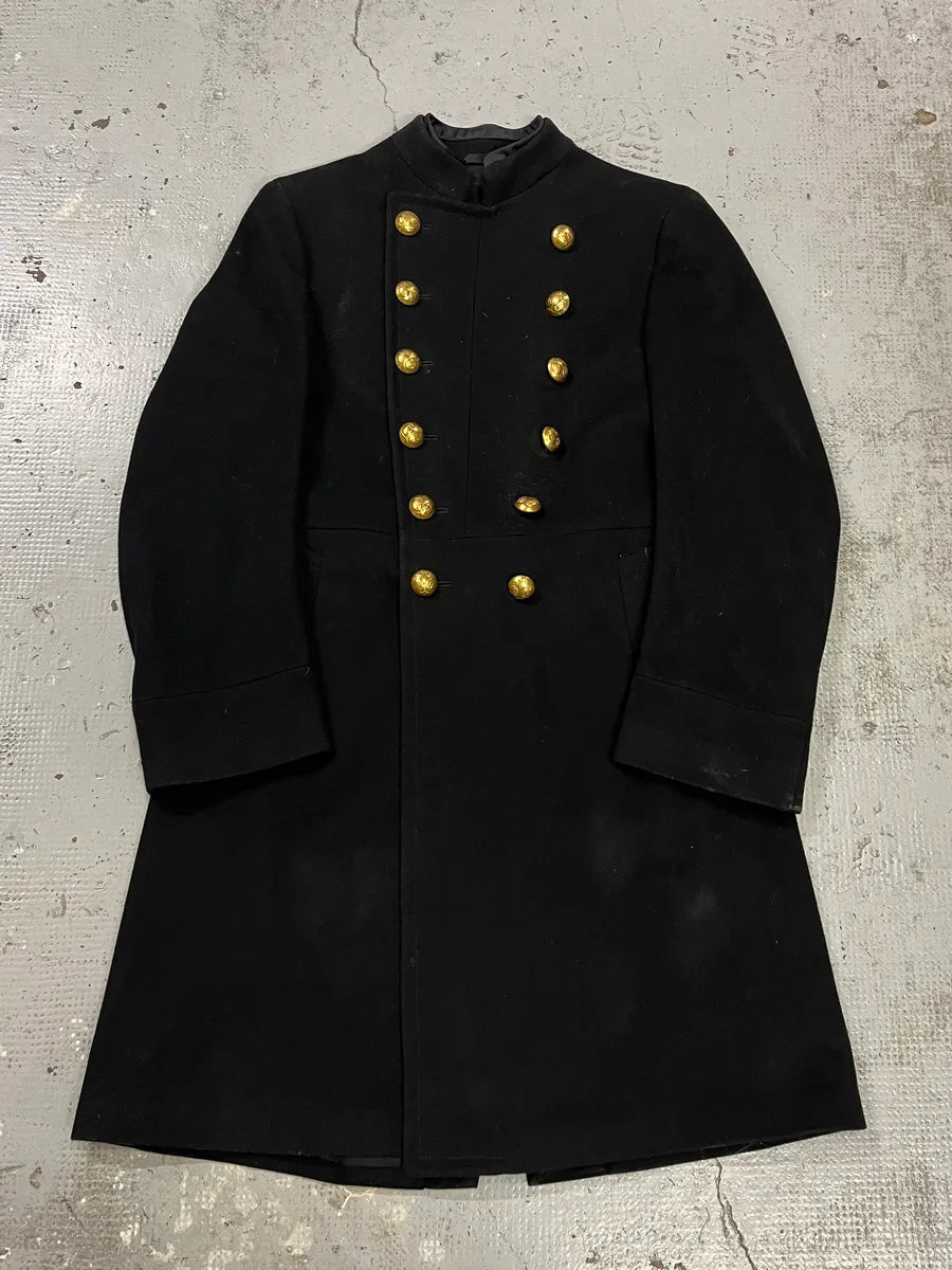 FW2003 Gucci Double-Breasted Buttoned Black Wool Coat by Tom Ford iUFhiBf 0