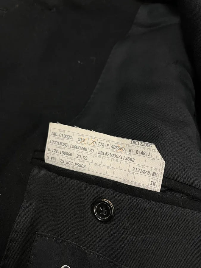 FW2003 Gucci Double-Breasted Buttoned Black Wool Coat by Tom Ford iUFhiBf 14