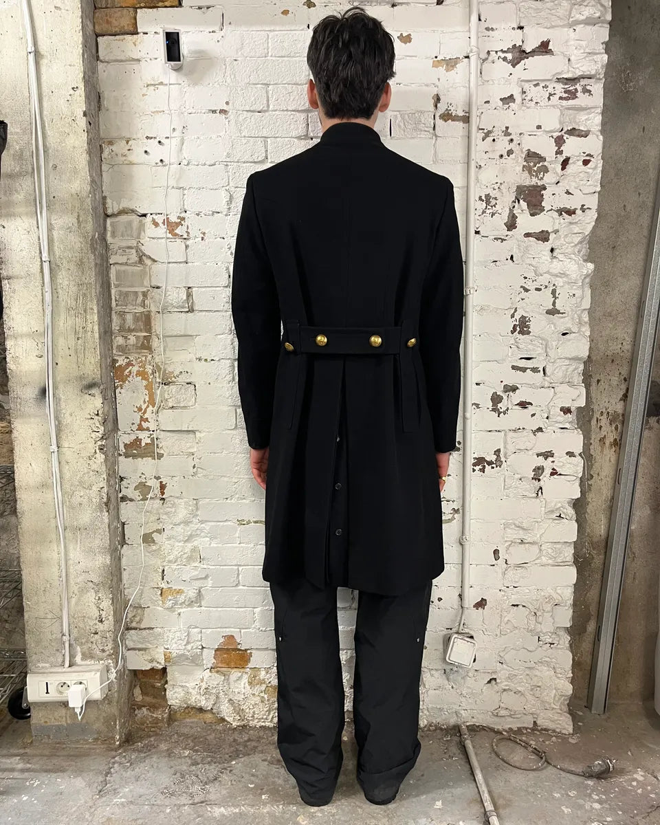 FW2003 Gucci Double-Breasted Buttoned Black Wool Coat by Tom Ford iUFhiBf 4