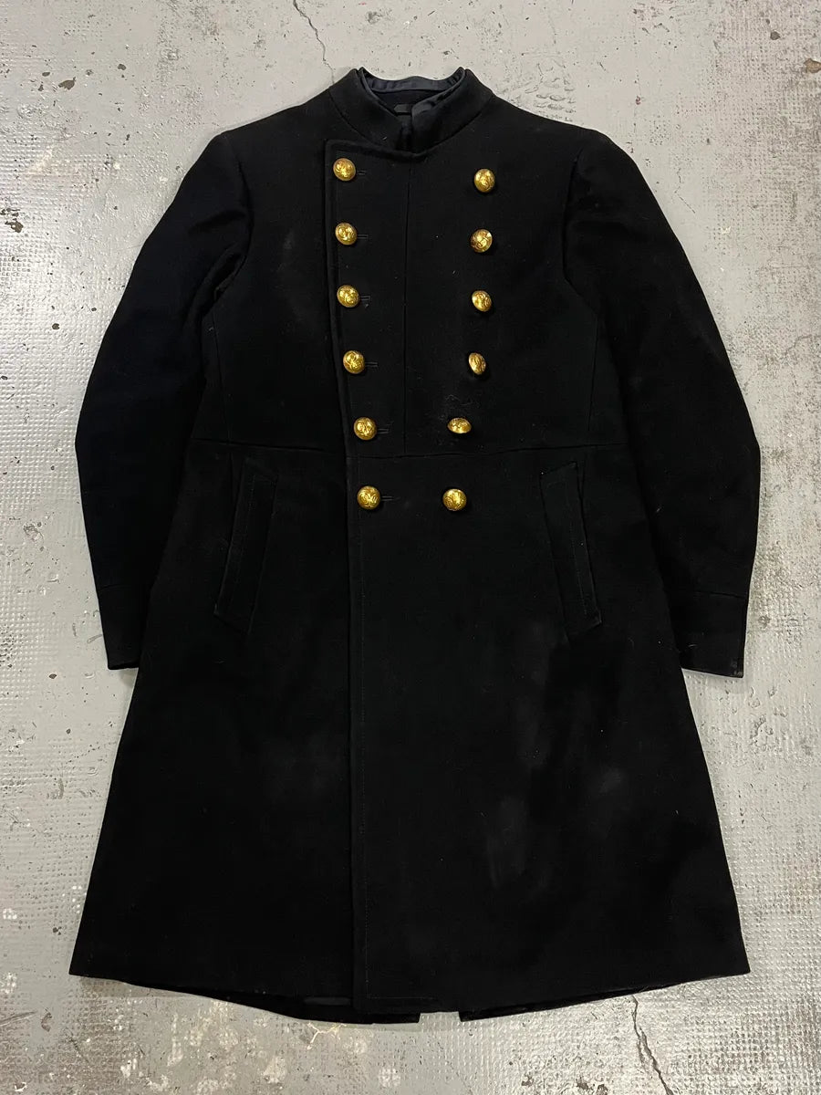 FW2003 Gucci Double-Breasted Buttoned Black Wool Coat by Tom Ford iUFhiBf 5