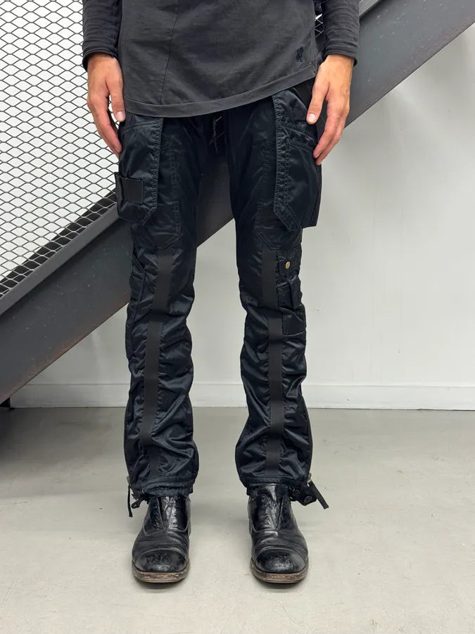 FW2003 Jean Paul Gaultier Aviator Black Bondage Cargo Pants esCUdvC 1