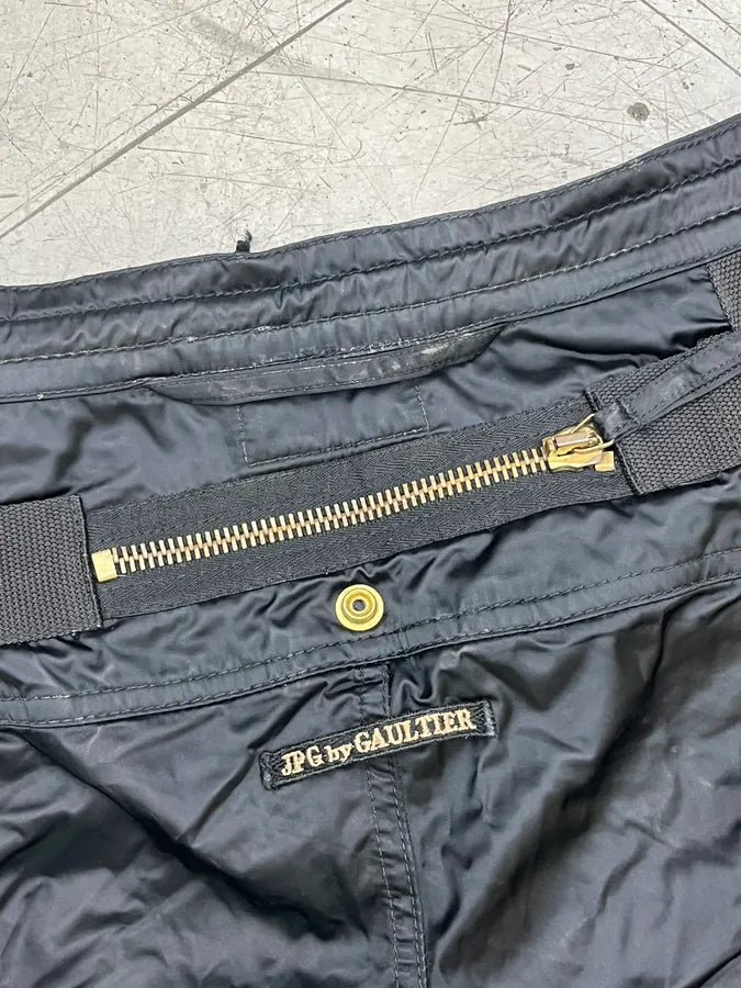 FW2003 Jean Paul Gaultier Aviator Black Bondage Cargo Pants esCUdvC 10
