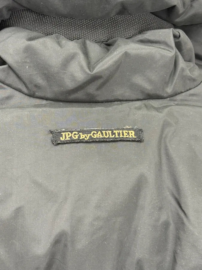 FW2003 Jean Paul Gaultier Triple Black Bondage Quilted Puffer Jacket FjRAOTY 11