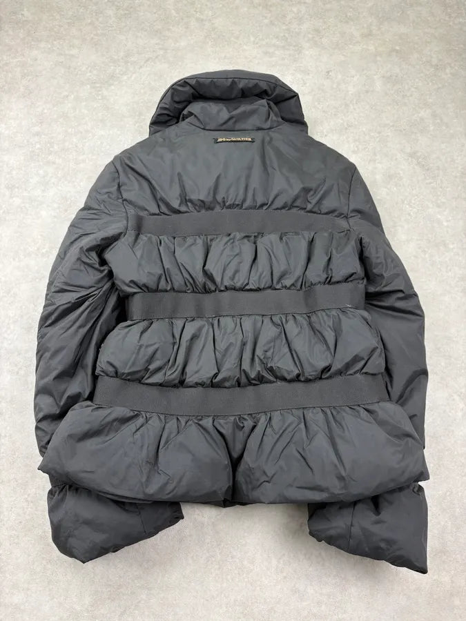 FW2003 Jean Paul Gaultier Triple Black Bondage Quilted Puffer Jacket FjRAOTY 6