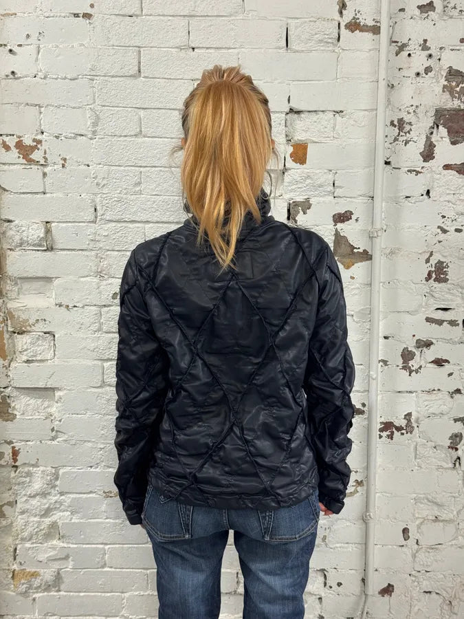 FW2003 Marithé + François Girbaud Structure Navy Jacket EQkmeXK 1