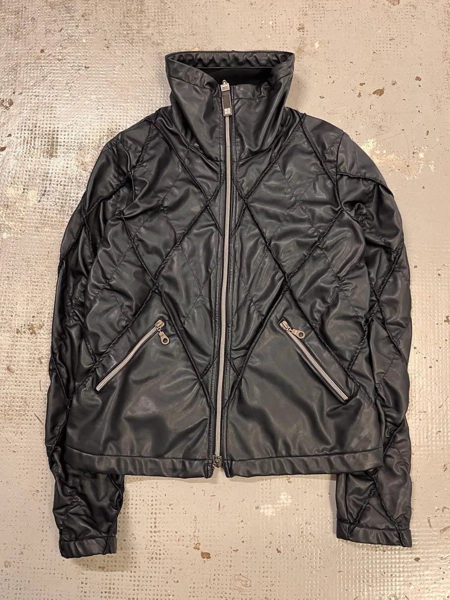 FW2003 Marithé + François Girbaud Structure Navy Jacket EQkmeXK 3