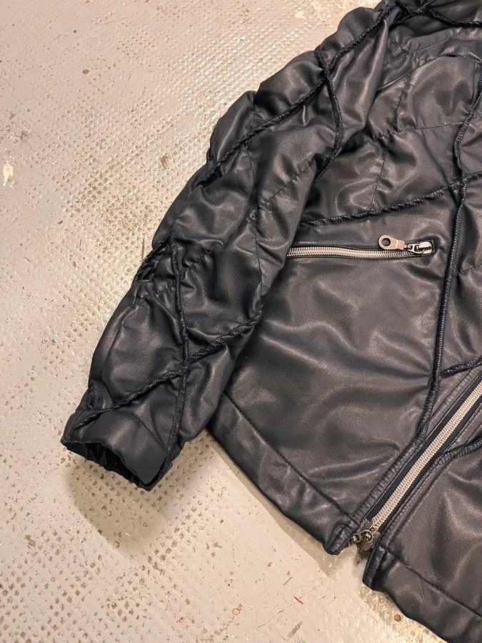 FW2003 Marithé + François Girbaud Structure Navy Jacket EQkmeXK 6