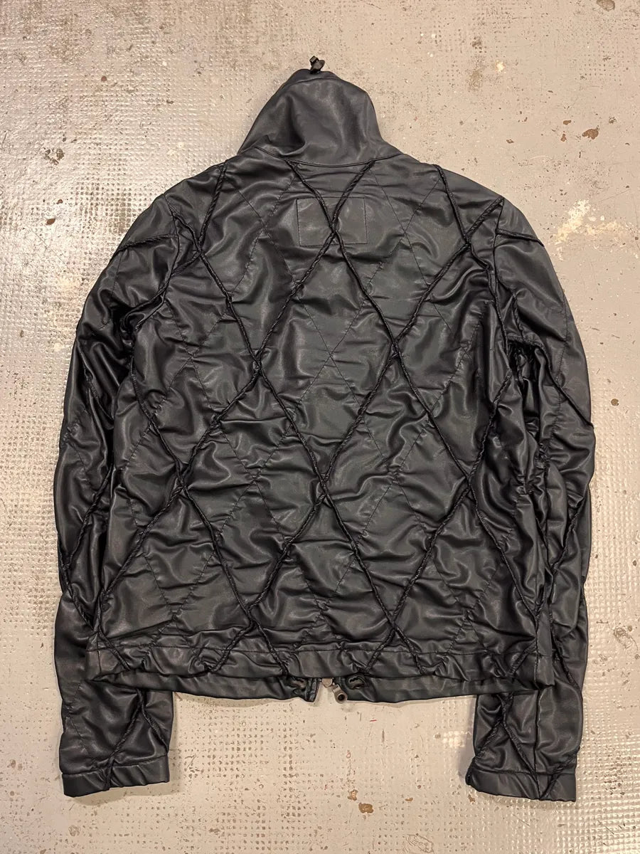 FW2003 Marithé + François Girbaud Structure Navy Jacket EQkmeXK 7