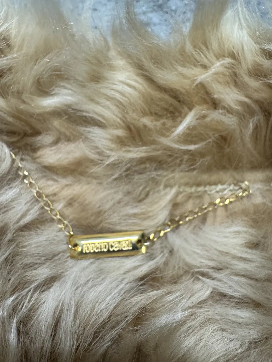 FW2003 Roberto Cavalli Beige Hearth Leather Fur Jacket (M) bQXEcPl 6