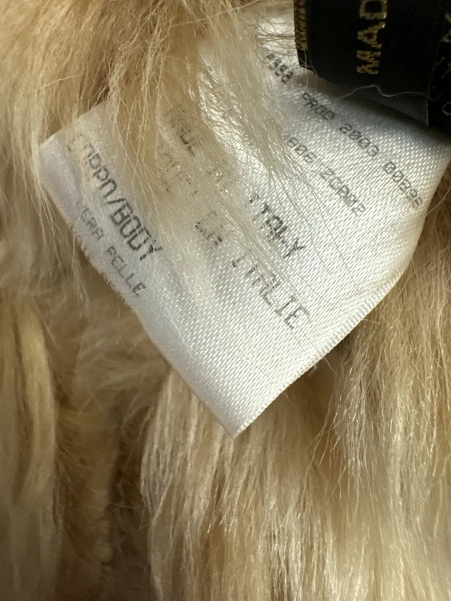 FW2003 Roberto Cavalli Beige Hearth Leather Fur Jacket (M) bQXEcPl 11