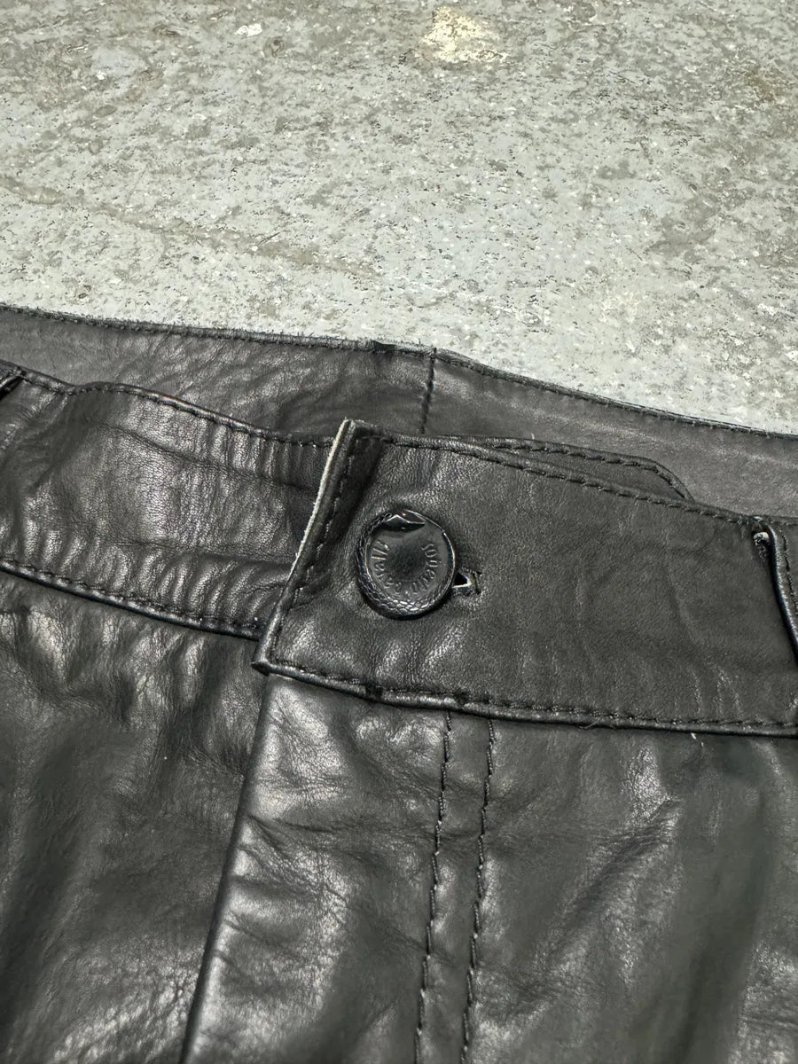 FW2003 Roberto Cavalli Black Avant-Garde Obscure Leather Pants HHmjsGS 11