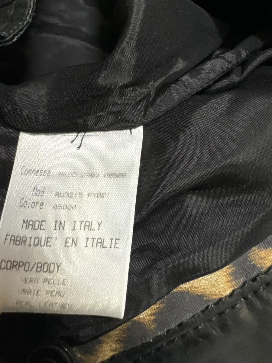 FW2003 Roberto Cavalli Black Avant-Garde Obscure Leather Pants HHmjsGS 9