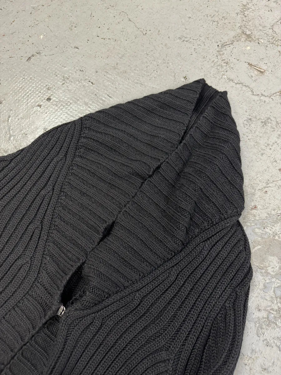 FW2003 Roberto Cavalli Black Wool Embroidered Cardigan  OXZRVeJ 6