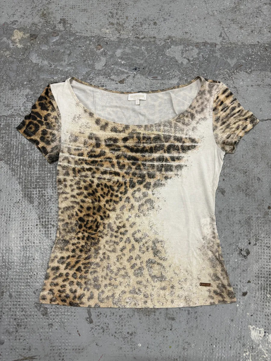 FW2003 Roberto Cavalli Leopard T-Shirt wpUTBHg 0