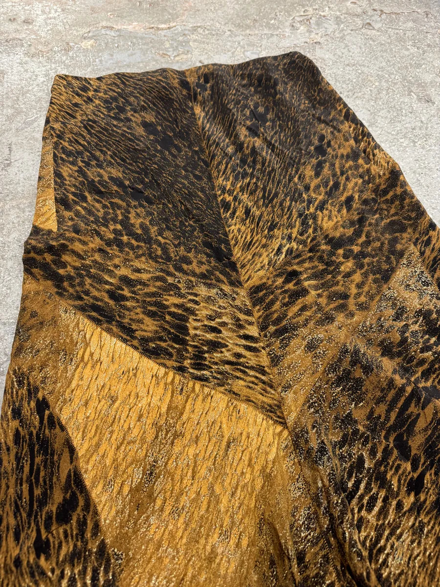 FW2003 Roberto Cavalli Silk Long Volcano Eruption Skirt (M) yMGpfcQ 1