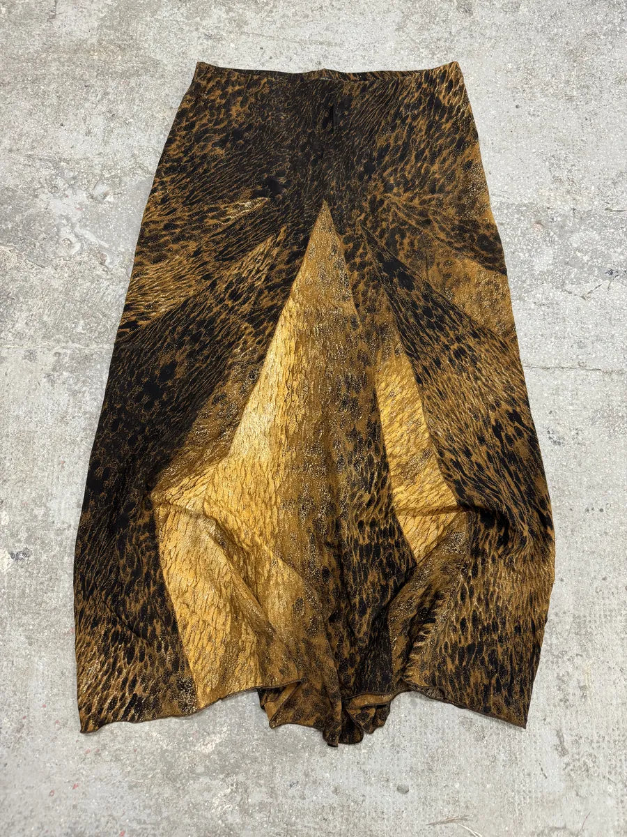 FW2003 Roberto Cavalli Silk Long Volcano Eruption Skirt (M) yMGpfcQ 4