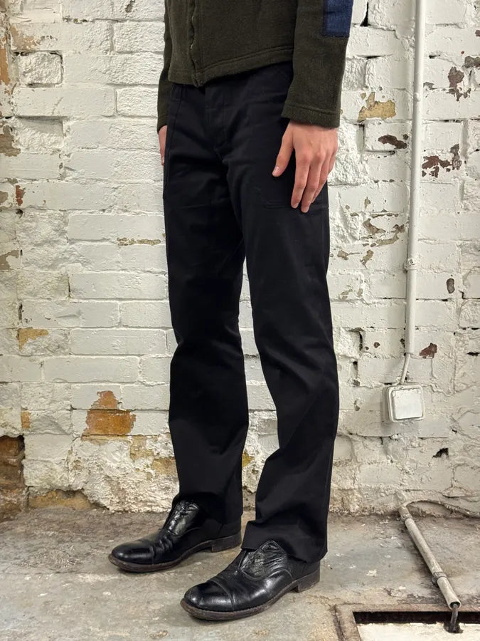 AW2003 Yves Saint Laurent Black Classy Chinos Pants NSncUdt 3