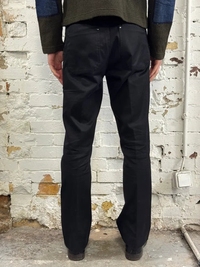 AW2003 Yves Saint Laurent Black Classy Chinos Pants NSncUdt 4