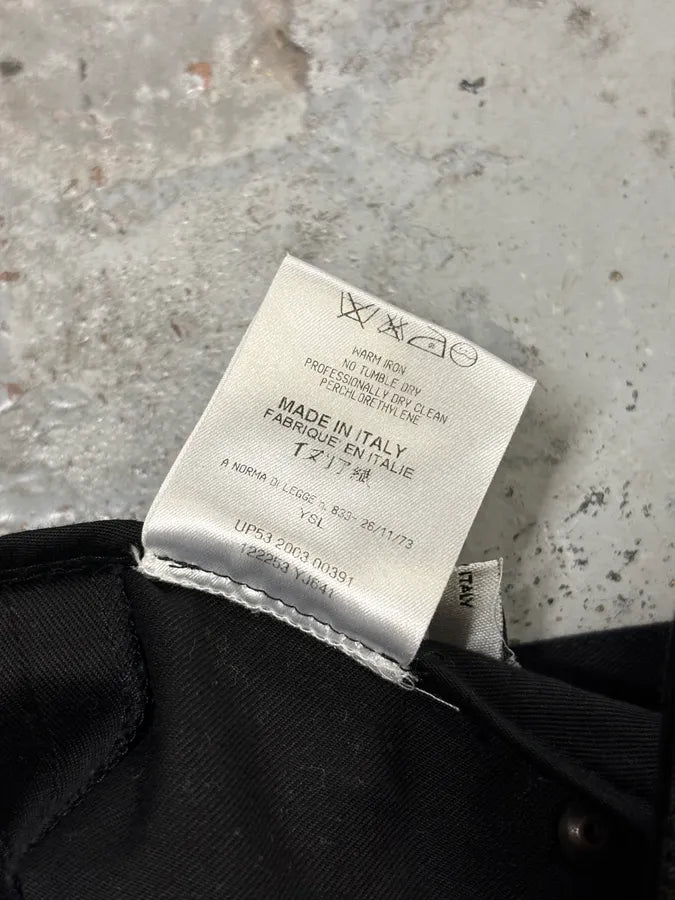 AW2003 Yves Saint Laurent Black Classy Chinos Pants NSncUdt 11