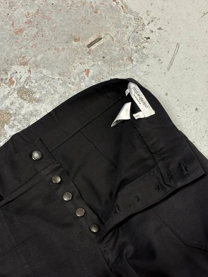AW2003 Yves Saint Laurent Black Classy Chinos Pants NSncUdt 9