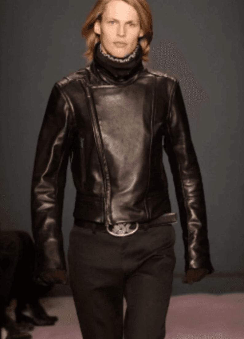 FW2003 Yves Saint Laurent Black Leather Propoganda Buckle Belt zoxaIkH 1