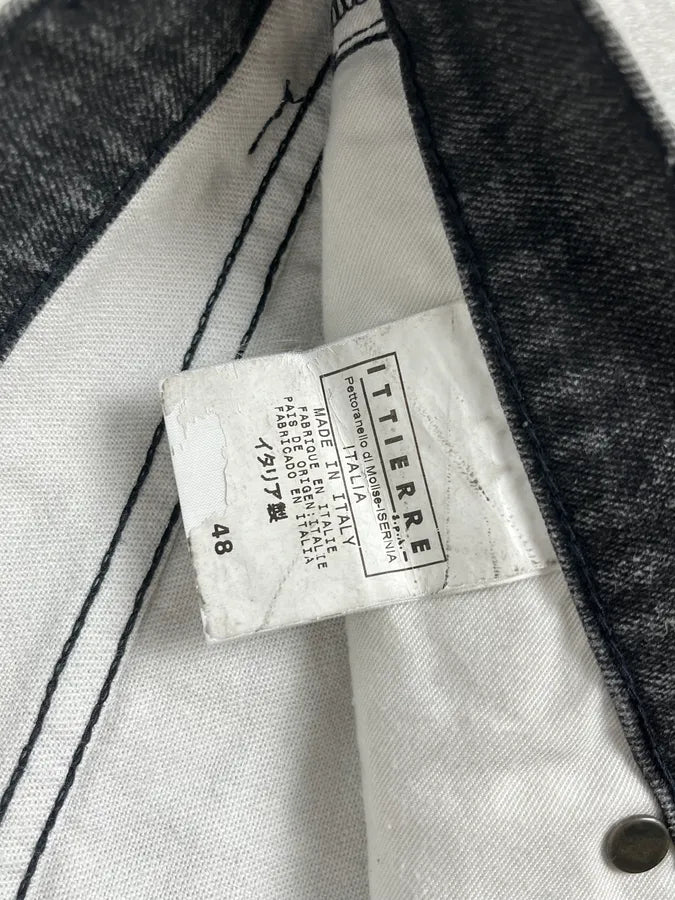 AW2004 Cavalli Grey Fire Flames Denim Jeans kfVANVT 10