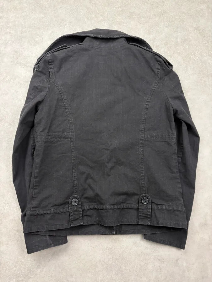 FW2004 Chloé by Phoebe Philo Black Asymmetric Utility Jacket mdPmQvU 5