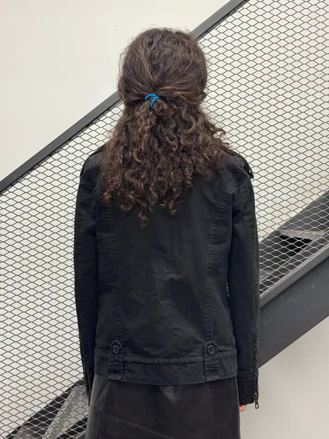 FW2004 Chloé by Phoebe Philo Black Asymmetric Utility Jacket mdPmQvU 2