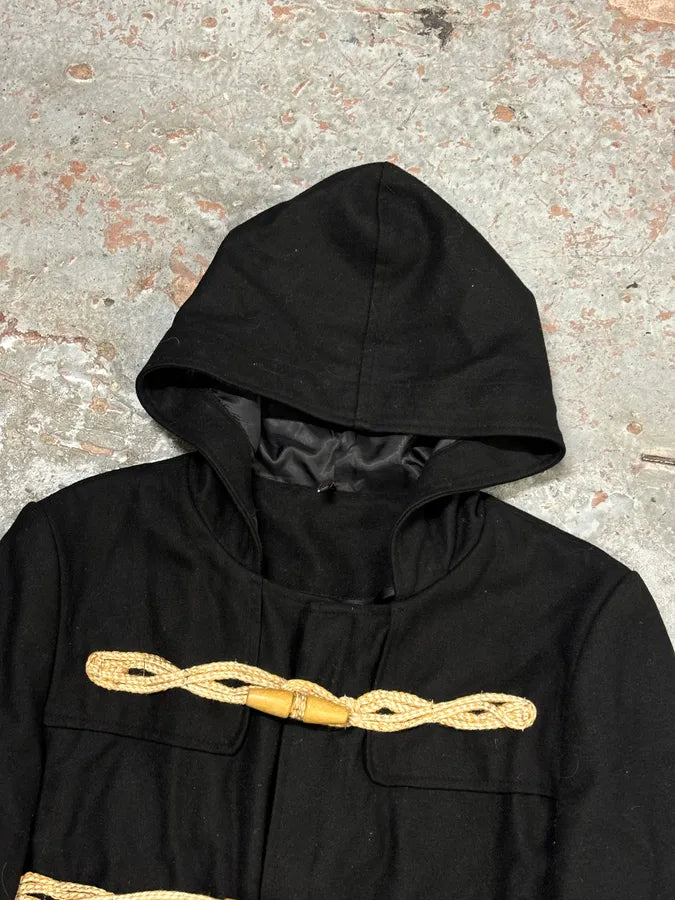 FW2006 Dior Homme Black Wool Rope Toggle Duffle Coat by Hedi Slimane iaOJYKP 4