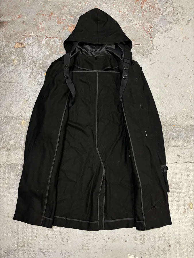 FW2006 Dior Homme Black Wool Rope Toggle Duffle Coat by Hedi Slimane iaOJYKP 7