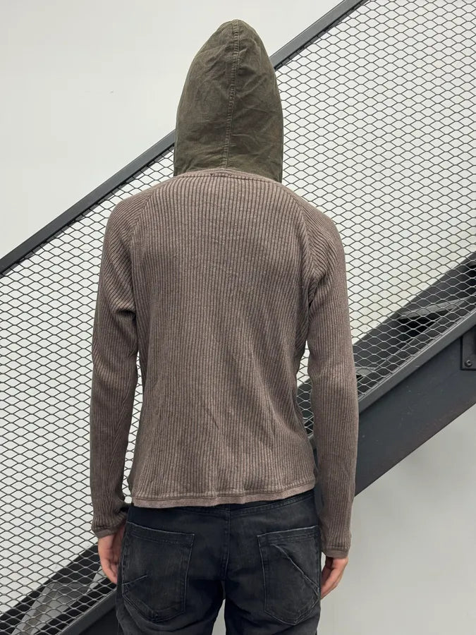 FW2004 Dolce & Gabbana Brown & Khaki Hooded Cargo Sweater dWiqQNF 2