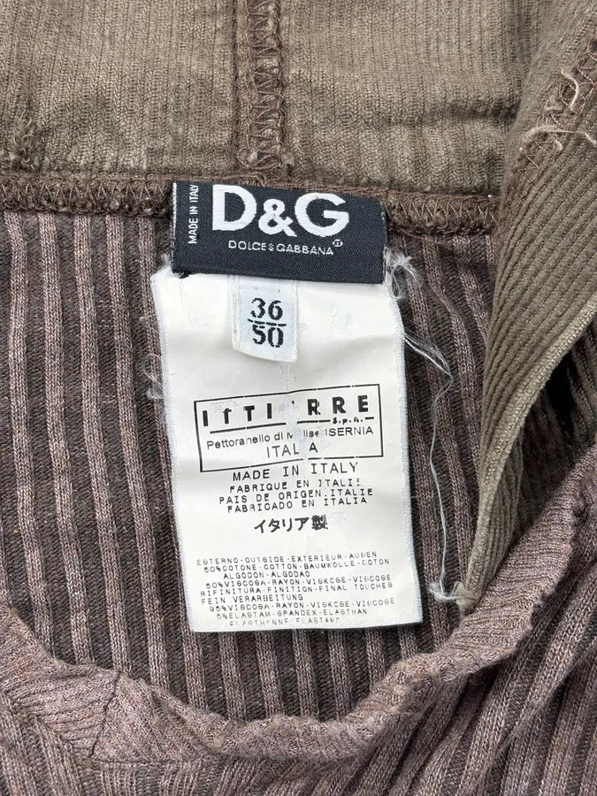 FW2004 Dolce & Gabbana Brown & Khaki Hooded Cargo Sweater dWiqQNF 8